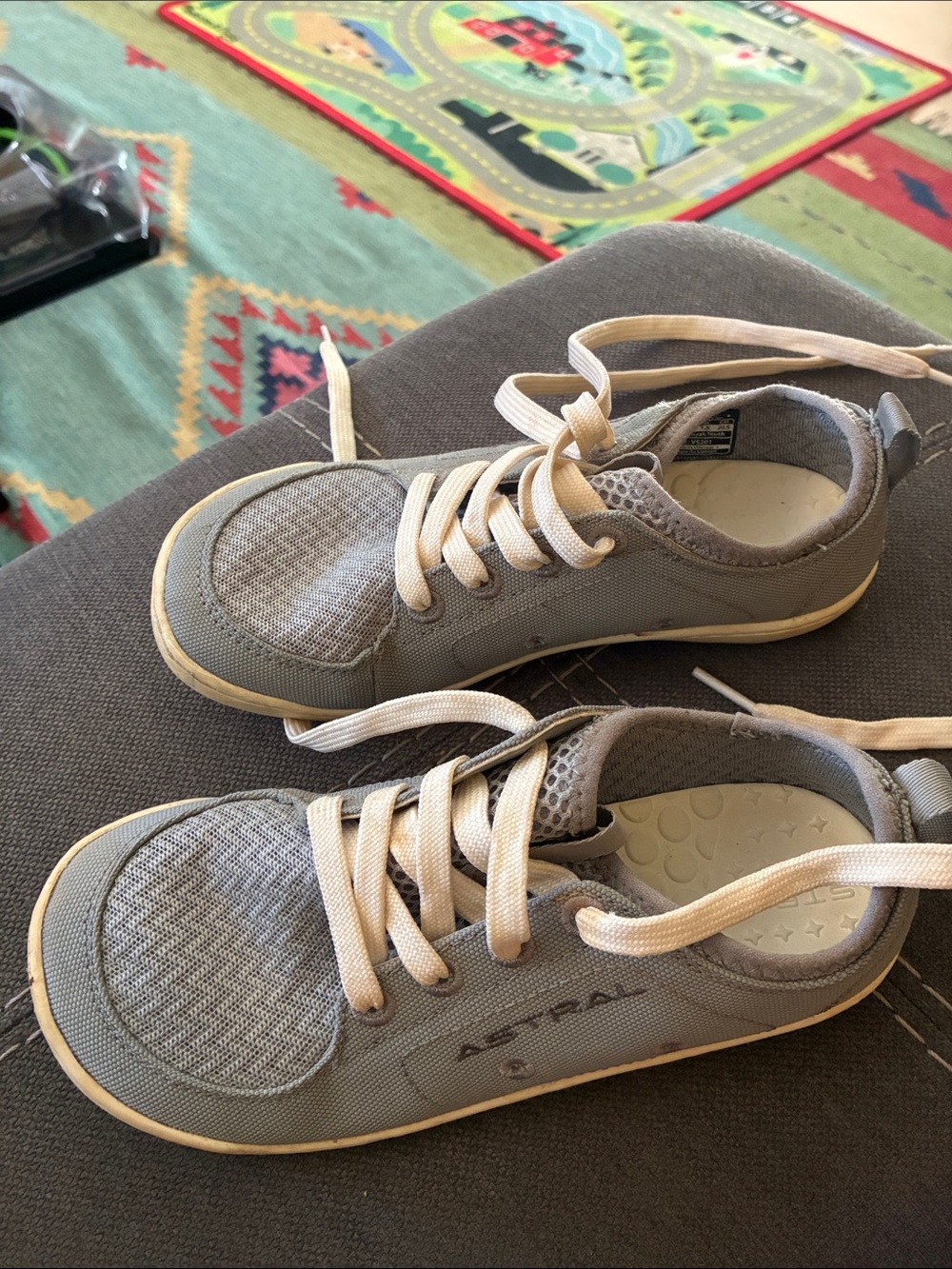 Astral Loyak Kids Gray Canvas Lace-Up Shoes, water shoes